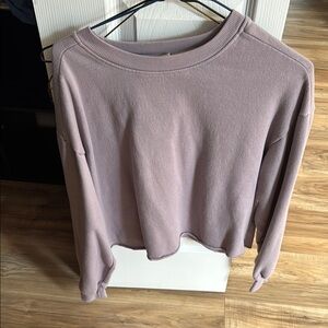 Lavender Cropped Sweatshirt